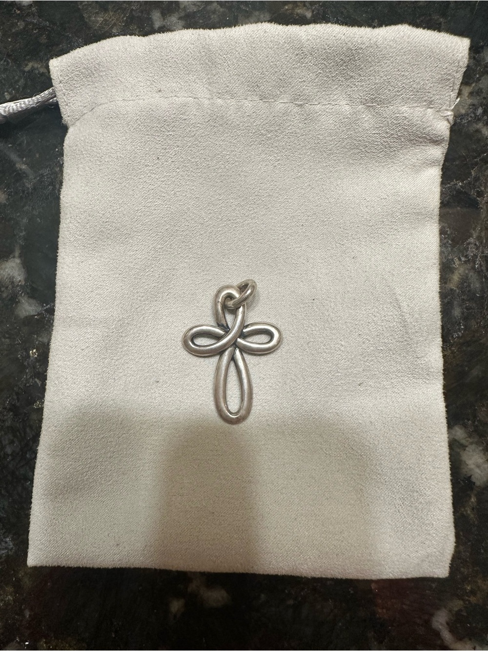 James Avery Retired Eternal Loop Cross Pendant - Silver